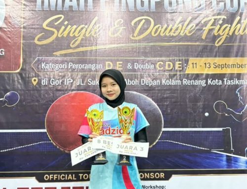Jauza Hawwa Tsania Rahman, Atlet Tenis Meja MAN 1 Darussalam Ciamis Borong 3 Piala di Imah Pingpong Cup 1 Tasikmalaya Open